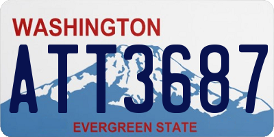 WA license plate ATT3687