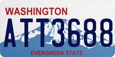 WA license plate ATT3688