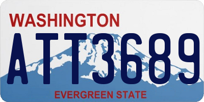 WA license plate ATT3689