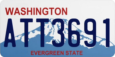 WA license plate ATT3691