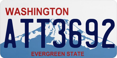 WA license plate ATT3692