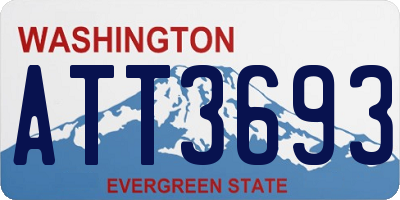 WA license plate ATT3693
