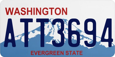WA license plate ATT3694
