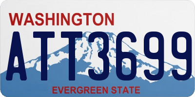 WA license plate ATT3699