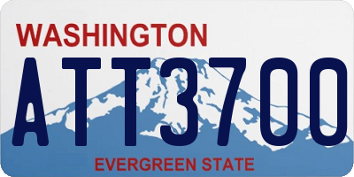 WA license plate ATT3700