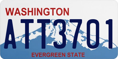 WA license plate ATT3701