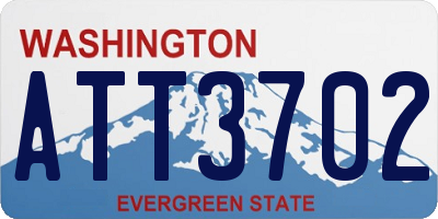 WA license plate ATT3702
