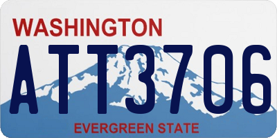 WA license plate ATT3706