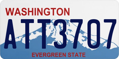 WA license plate ATT3707
