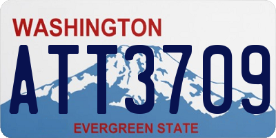 WA license plate ATT3709