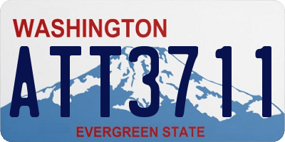 WA license plate ATT3711