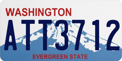 WA license plate ATT3712