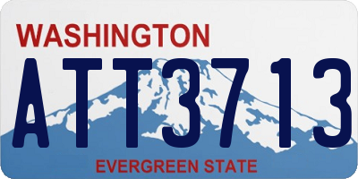 WA license plate ATT3713