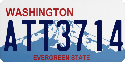 WA license plate ATT3714