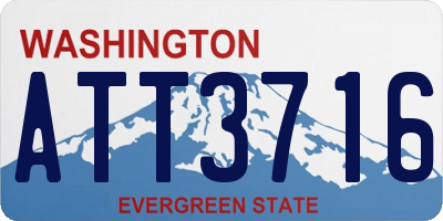 WA license plate ATT3716