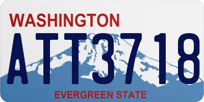 WA license plate ATT3718