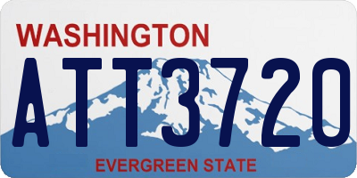 WA license plate ATT3720