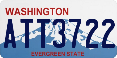 WA license plate ATT3722