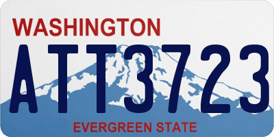 WA license plate ATT3723