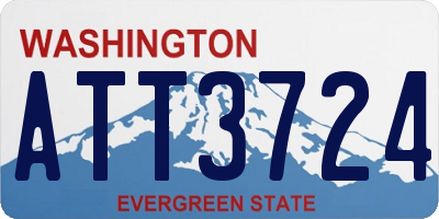 WA license plate ATT3724