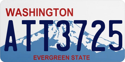 WA license plate ATT3725