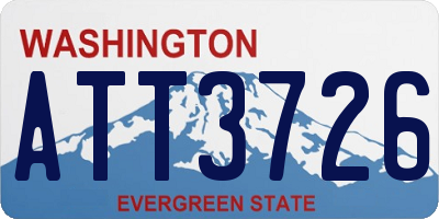 WA license plate ATT3726