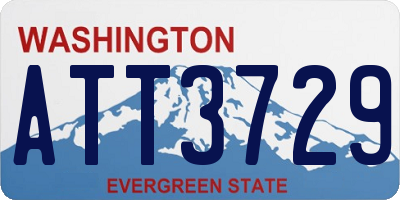 WA license plate ATT3729