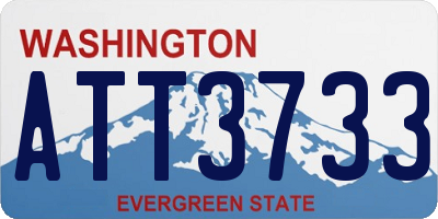 WA license plate ATT3733