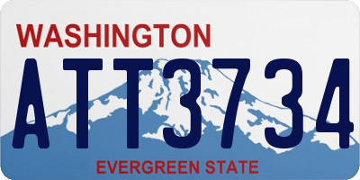 WA license plate ATT3734