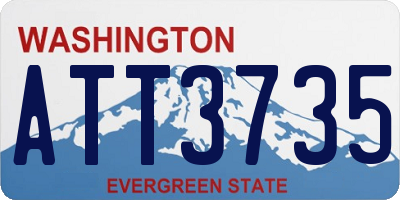 WA license plate ATT3735