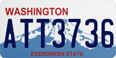 WA license plate ATT3736