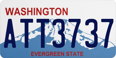 WA license plate ATT3737