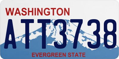 WA license plate ATT3738