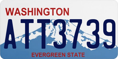 WA license plate ATT3739