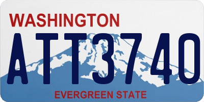 WA license plate ATT3740