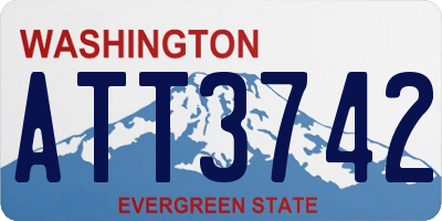 WA license plate ATT3742