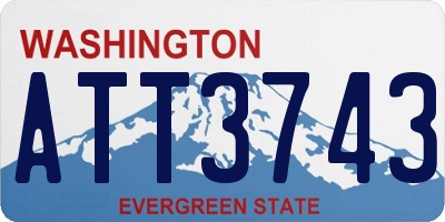 WA license plate ATT3743