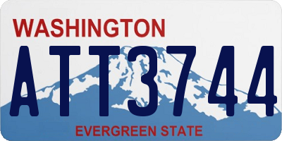 WA license plate ATT3744
