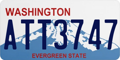 WA license plate ATT3747