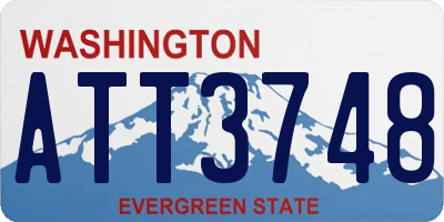 WA license plate ATT3748