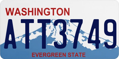 WA license plate ATT3749