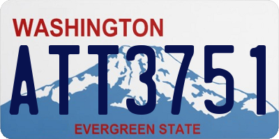 WA license plate ATT3751