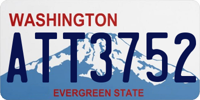 WA license plate ATT3752