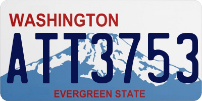 WA license plate ATT3753