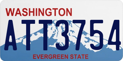 WA license plate ATT3754