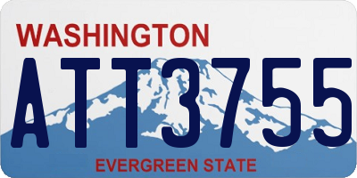WA license plate ATT3755