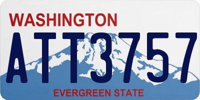 WA license plate ATT3757