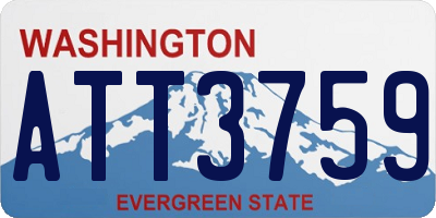 WA license plate ATT3759