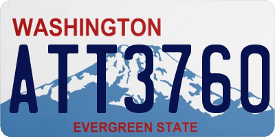WA license plate ATT3760