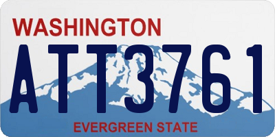 WA license plate ATT3761